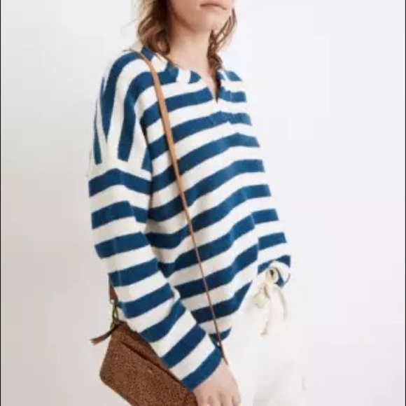 Madewell Tops - NWT Madewell MWL Loop Terry Notched Sweatshirt SZ LG